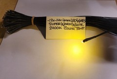 (6) SUPER WARM WHITE 14V LED WIRE LAMPS-Scott 350R 350RL 370R 370RL / METER DIAL