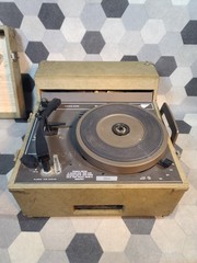 Vintage Audiotronics 300-A Record Player Portable Turntable 4-Speed – Tested WOW