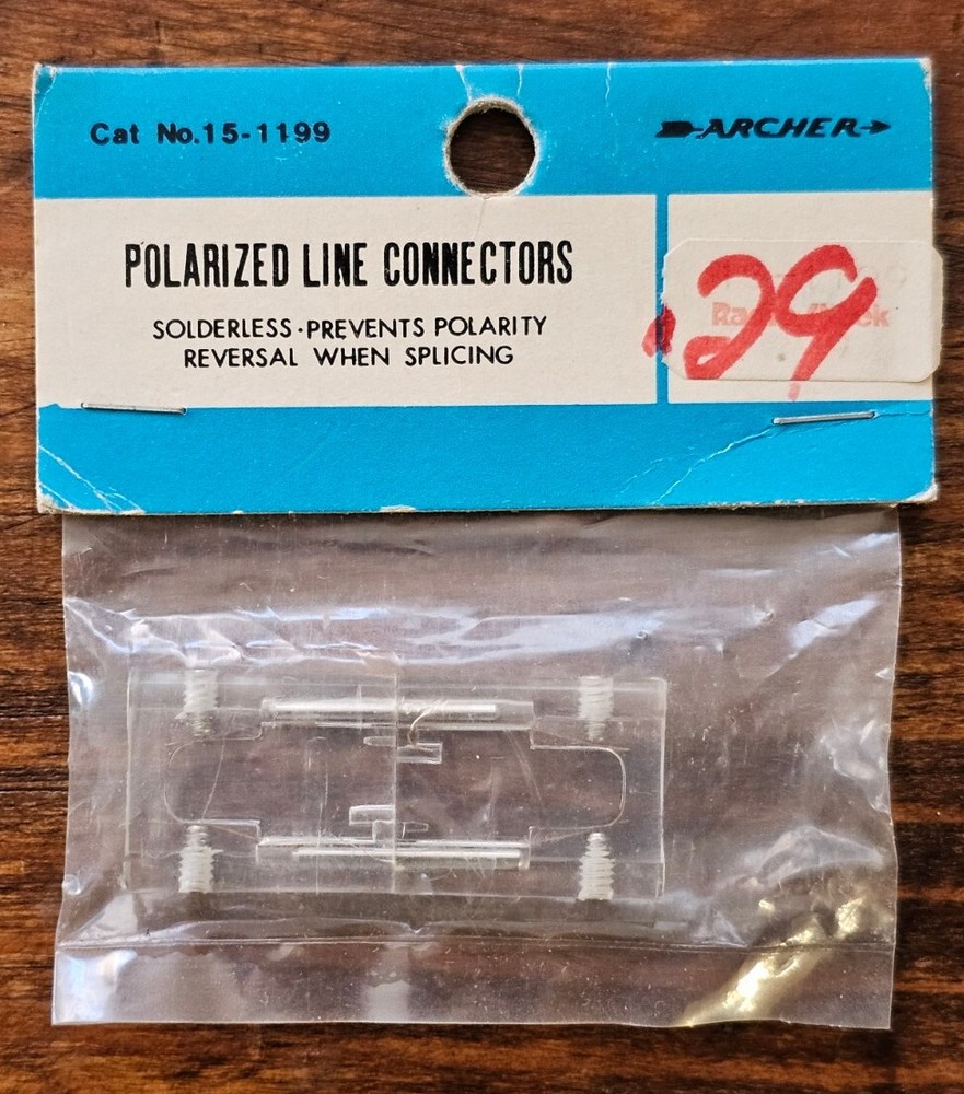 NOS Vintage Radio Shack Archer Tandy Polarized Line Connector 15-1199
