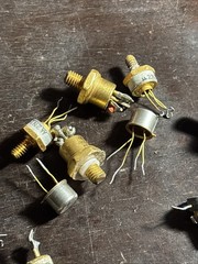 Lot Of 35 Used NPN RF Power Transistors and Microwave Vintage Some Gold Plated