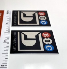 BIC Venturi Speaker Grille Badges Pair Custom Made Aluminum