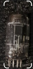 Pair 2 RCA 12AX7 tubes black plate Test strong Hickok 539C US 1950s D bar getter