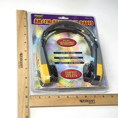 Street Beat AM FM Headphone Sports Radio Model 885M Adjustable Headband Vintage