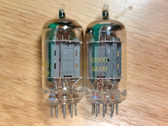 Pair of CBS 12AX7 Long Gray Plate Vacuum Tubes