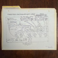 BASSMAN AA371 AMPLIFIER ORIGINAL FENDER SCHEMATICS AND PARTS LISTS VINTAGE