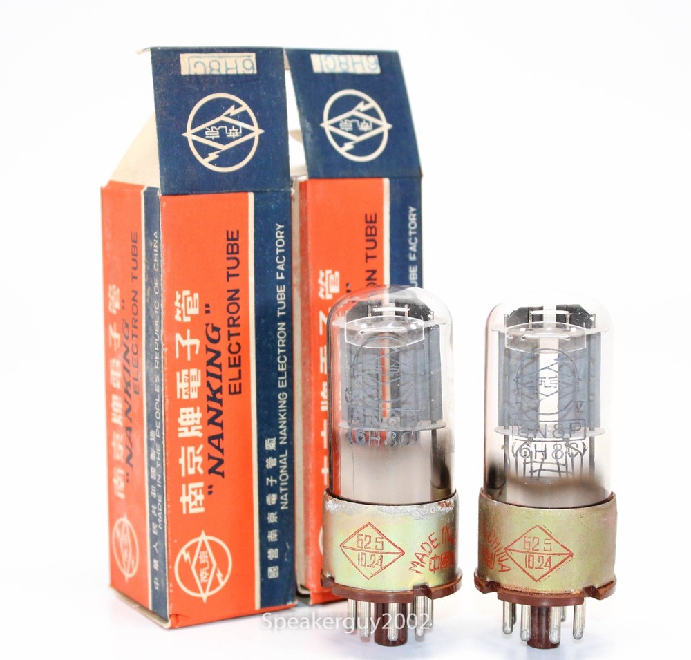 2X Nanking Metal Base 6H8C 6N8P 6SN7 Vacuum Tubes / KT3