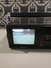 Vintage 1988 Goldstar/LG Viewmax GVT-9100M Portable VCR 5” Color Monitor WORKS