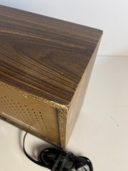 Vintage SONY AM/FM Desktop Radio Model ICF-9740W Wood Grain Tested Working MCM