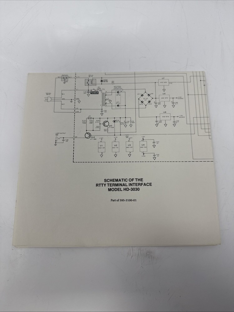 Heathkit Model HD-3030 Ritty Terminal Interface Schematics – Vintage