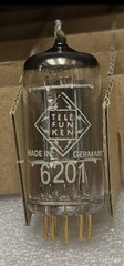RARE GOLD PIN NOS TELEFUNKEN 6201 TUBE SIM TO ECC801s WEST GERMANY Audio valve