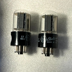NOS Pair GE 6SN7 GTB CHROME SIDED