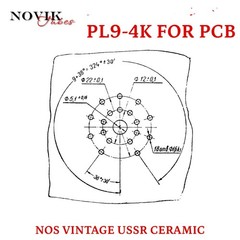 PL9-4K Ceramic Sockets 9 Pin PCB Board Mount Vintage Silver Plated Pins 20pcs