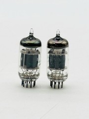 x2 NEW Vintage PAIR NOS GE JAN 5814A 12AU7 Military Vacuum Electron Tubes H8