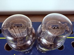 Matched Pair National Union Type 45 One Label Silvertone Tested Good Tube