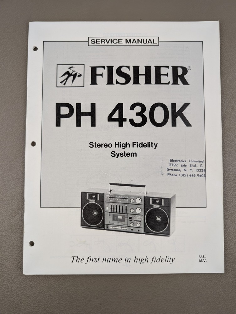 Fisher PH 430K Stereo High Fidelity System D-2177