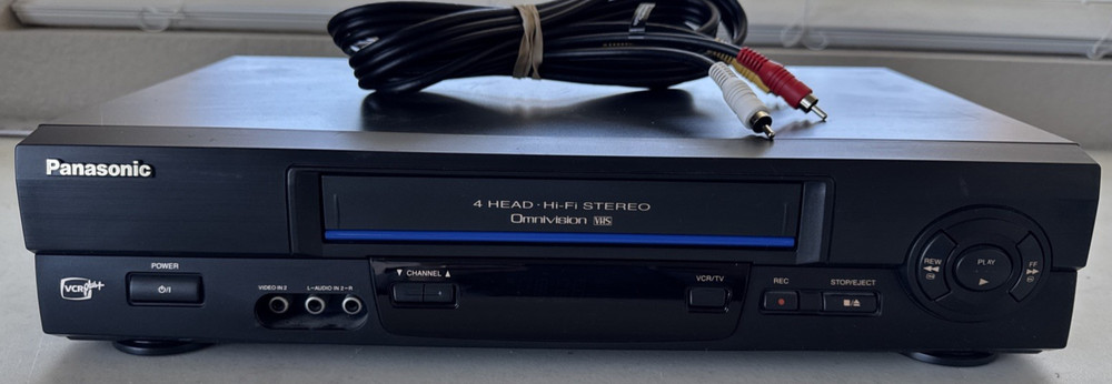 Panasonic VCR Plus PV-V4611 Blue Line 4 Head Hi-Fi Stereo Omnivision, Tested!