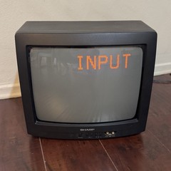 SHARP 13″ CRT TV Retro Gaming Color TV Model 13L-M100B TESTED WORKING W/ Remote