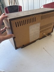 Vtg GENERAL ELECTRIC DUAL SPEAKER AM/FM Tube RADIO MODEL T1243B Does Not Work