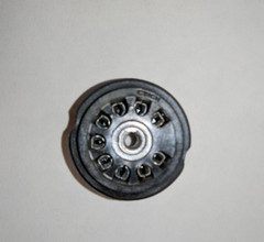 Black cinch 9 pin tube socket original new old stock -Black-