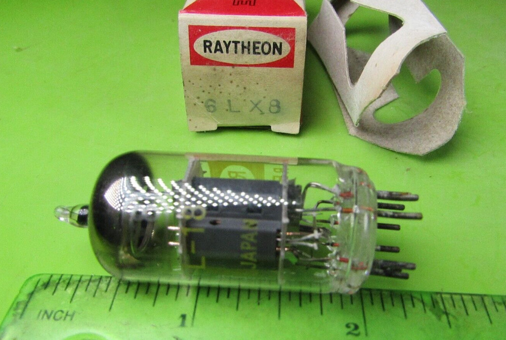 Raytheon 6LX8 Vacuum Tube TV Guitar AMP Ham Radio NOS NIB Japan 9 Pin