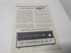 McIntosh Stereo Family of Fine Instruments Catalog 24 pages + MAC 1700 Brochure