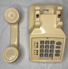 Vintage iKko Push Button Desk Phone Beige Retro Business Telephone Taiwan