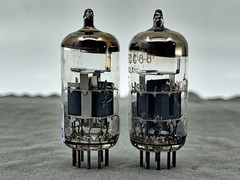 (1) Pair Amperex HP 6DJ8 ECC88 Vacuum Tubes O Getters Tests Strong Amplitrex