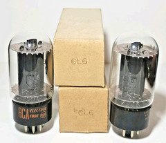 RARE 1965 Date Matched Pair RCA 6L6GC Black Plate Medical Grade Tested NOS TV 7