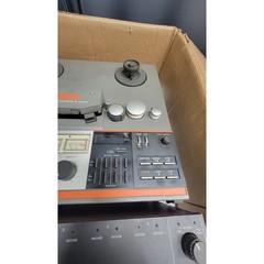 Vintage FOSTEX A-4 Reel to Reel Audio Stereo Tape Deck & Fostex 3040 Noise Red