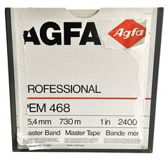 Vintage Pro Audio AGFA PEM 468 Empty 1″ Metal Analog Tape Reel 10.5” With Box