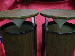 Vintage MCM Pair Zenith Omnidirectional Speakers Circle of Sound 360 degree