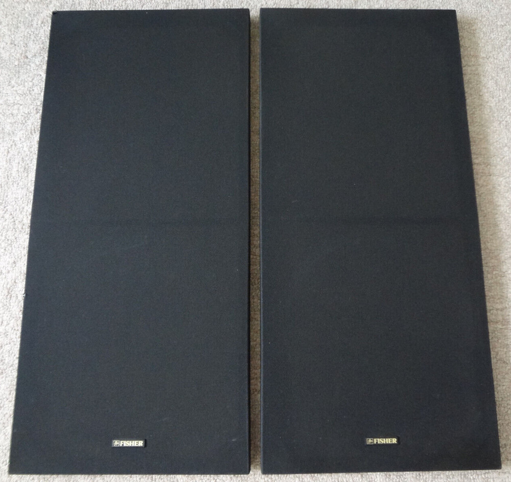 FISHER GRILL COVER SET REMOVED FROM MODEL STV-758 TOWER FLOOR SPEAKER SYSTEM