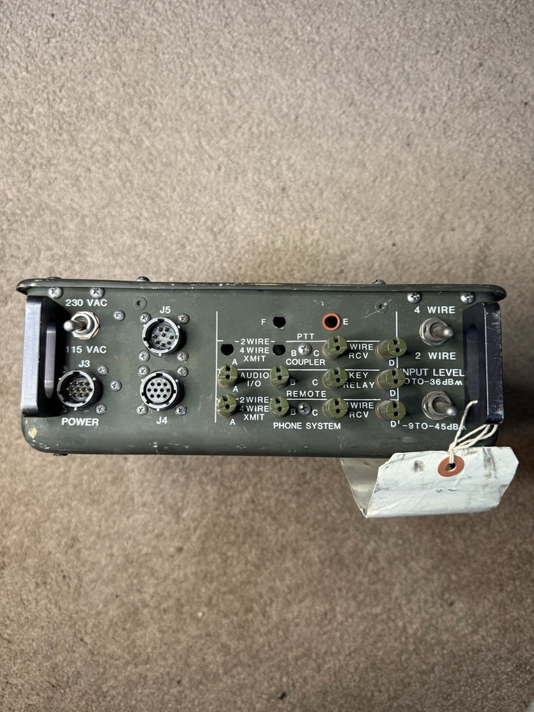 Vintage Military Radio Interface Unit 2-Wire / 4-Wire Audio Control Box Untested