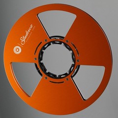 Studevox 10.5″ Edge Polished Orange Aluminium Tape Reel For Reel Tape Recorders