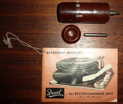 Dual 1003 Phono Turntable Original Hangtag & 45 RPM Spindle Adapter