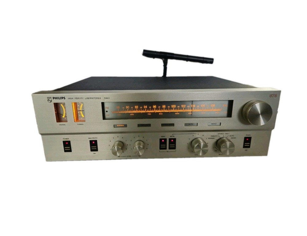 RARE VINTAGE Philips HiFi Laboratories Stereo Tuner 673 AH673 Working Tested