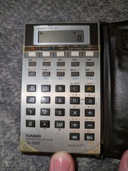 Vintage RARE CASIO fx-7100 Tiny Scientific Calculator W/ Cards! USA Seller