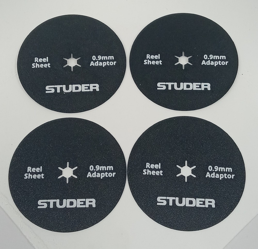 Four STUDER – REEL TO REEL Adjusting Sheet Spacers Adaptors 0.9mm – New