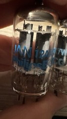 NOS Pair PhilipsECG 7025 12AX7WA ECC83 Long Plates Ring Getter 12AX7