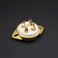 2pcs UX4 socket, 4pin golden tube socket