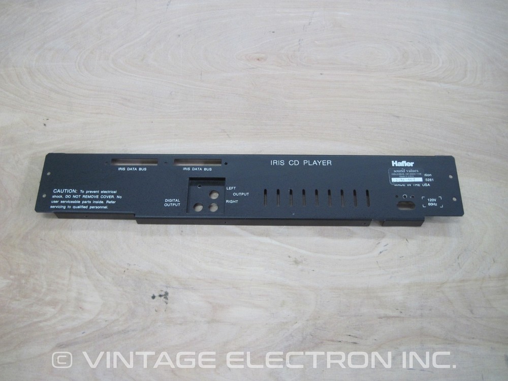 (1) HAFLER IRIS CD Player Chassis Back / Rear Panel