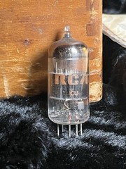 1x RCA & 1x Amperex Vintage 6U8A Vacuum Tubes, Both Test Strong