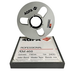 Vintage Pro Audio AGFA PEM 468 Empty 1″ Metal Analog Tape Reel 10.5” With Box
