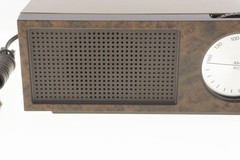 Vintage RCA RZA 203 T AM Radio NEW IN BOX Brown TESTED Burl Woodgrain Employee