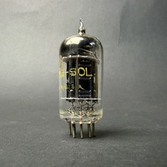 1950s 12AX7 ECC83 Tung-Sol Tube Black Plate Square Getter TV7 Test Good TS7-14