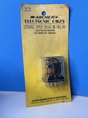 Vtg ARCHER 120VAC DPDT Plug-In Relay #275-217 Radio Shack Tandy NEW NOS FS