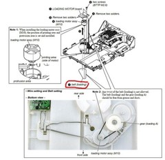 Belt Kit for Sony CDP-CE500 5-Disc Carousel CD Changer