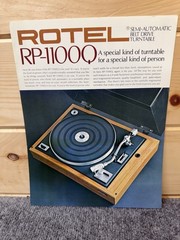 ⭐️Original Rotel RP-1100q Stereo Turntable Dealer Sales Brochure Very Nice!⭐️