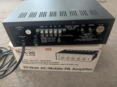 Vintage Realistic MPA-20 Solid State PA Amplifier Model 32-2020B
