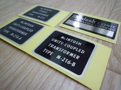 McINTOSH MC275 AMPLIFIER TRANSFORMERS DECAL LABEL STICKER SET – New Repro
